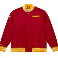 Apparel Mitchell & Ness Jackets & Outerwear-Heavyweight Satin Jacket Kansas City Chiefs