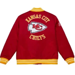 Apparel Mitchell & Ness Jackets & Outerwear-Heavyweight Satin Jacket Kansas City Chiefs