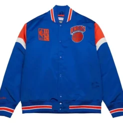 Apparel Mitchell & Ness Jackets & Outerwear-Heavyweight Satin Jacket New York Knicks