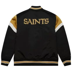 Apparel Mitchell & Ness Jackets & Outerwear-Heavyweight Satin Jacket New Orleans Saints