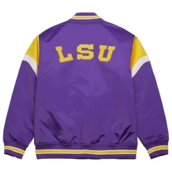 Apparel Mitchell & Ness Jackets & Outerwear-Heavyweight Satin Jacket Louisiana State University