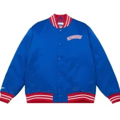 Apparel Mitchell & Ness Jackets & Outerwear-Heavyweight Satin Jacket Philadelphia 76Ers