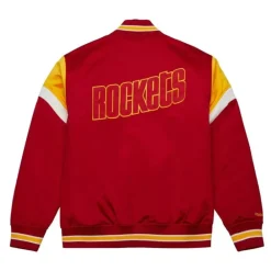 Apparel Mitchell & Ness Jackets & Outerwear-Heavyweight Satin Jacket Houston Rockets