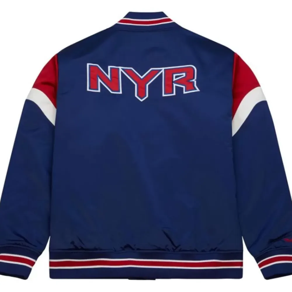 Apparel Mitchell & Ness Jackets & Outerwear-Heavyweight Satin Jacket New York Rangers