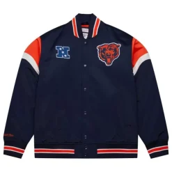 Apparel Mitchell & Ness Jackets & Outerwear-Heavyweight Satin Jacket Chicago Bears