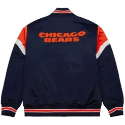Apparel Mitchell & Ness Jackets & Outerwear-Heavyweight Satin Jacket Chicago Bears