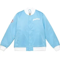 Apparel Mitchell & Ness Jackets & Outerwear-Heavyweight Satin Jacket Philadelphia Phillies