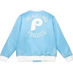 Apparel Mitchell & Ness Jackets & Outerwear-Heavyweight Satin Jacket Philadelphia Phillies