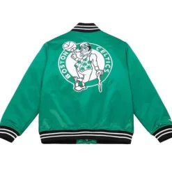 Apparel Mitchell & Ness Jackets & Outerwear-Heavyweight Satin Jacket Boston Celtics