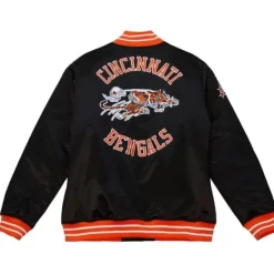Apparel Mitchell & Ness Jackets & Outerwear-Heavyweight Satin Jacket Cincinnati Bengals