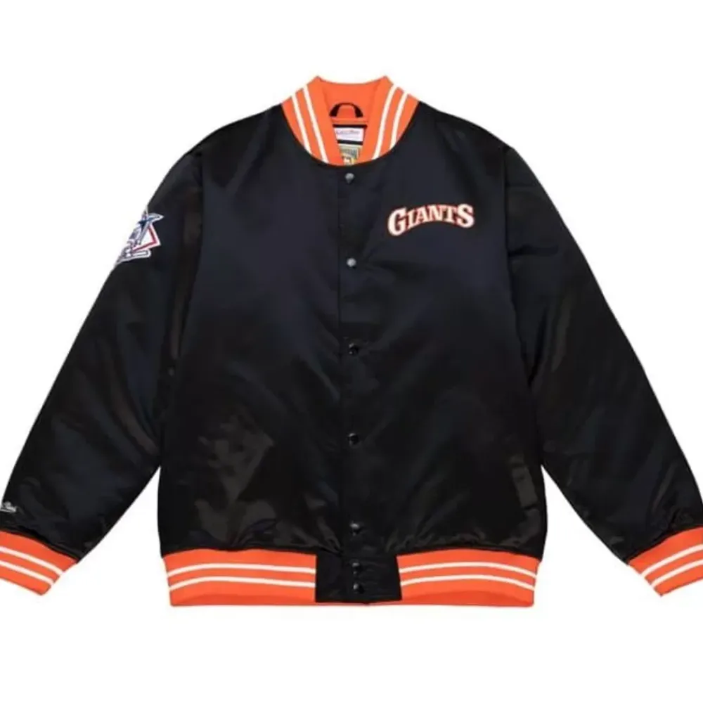 Apparel Mitchell & Ness Jackets & Outerwear-Heavyweight Satin Jacket San Francisco Giants