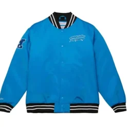 Apparel Mitchell & Ness Jackets & Outerwear-Heavyweight Satin Jacket Carolina Panthers