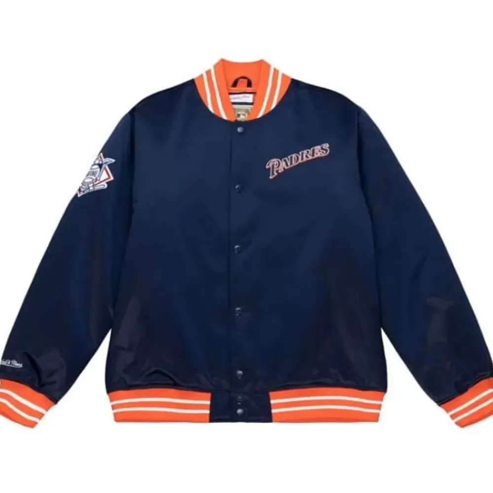 Apparel Mitchell & Ness Jackets & Outerwear-Heavyweight Satin Jacket San Diego Padres