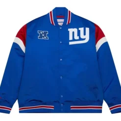 Apparel Mitchell & Ness Jackets & Outerwear-Heavyweight Satin Jacket New York Giants