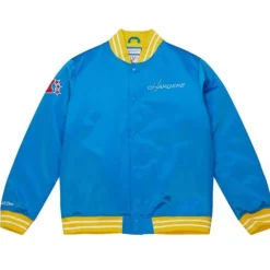 Apparel Mitchell & Ness Jackets & Outerwear-Heavyweight Satin Jacket Los Angeles Chargers