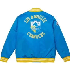 Apparel Mitchell & Ness Jackets & Outerwear-Heavyweight Satin Jacket Los Angeles Chargers