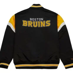 Apparel Mitchell & Ness Jackets & Outerwear-Heavyweight Satin Jacket Boston Bruins