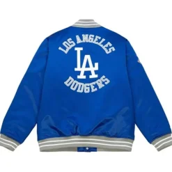 Apparel Mitchell & Ness Jackets & Outerwear-Heavyweight Satin Jacket Los Angeles Dodgers
