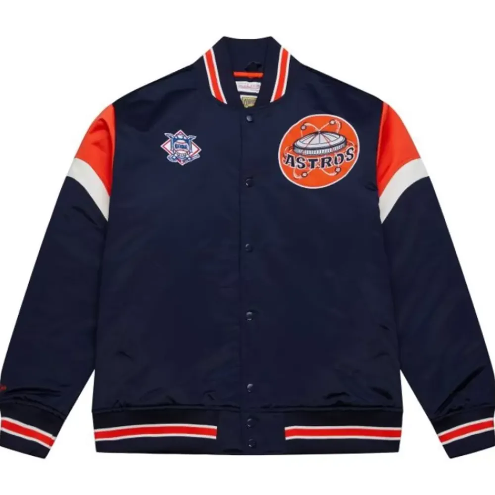 Apparel Mitchell & Ness Jackets & Outerwear-Heavyweight Satin Jacket Houston Astros