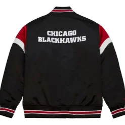 Apparel Mitchell & Ness Jackets & Outerwear-Heavyweight Satin Jacket Chicago Blackhawks