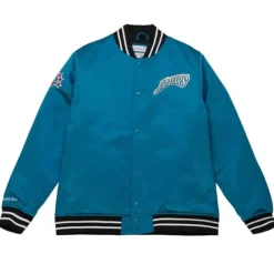 Apparel Mitchell & Ness Jackets & Outerwear-Heavyweight Satin Jacket Jacksonville Jaguars