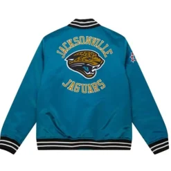 Apparel Mitchell & Ness Jackets & Outerwear-Heavyweight Satin Jacket Jacksonville Jaguars