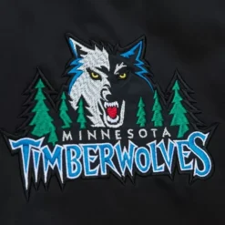 Apparel Mitchell & Ness Jackets & Outerwear-Heavyweight Satin Jacket Minnesota Timberwolves