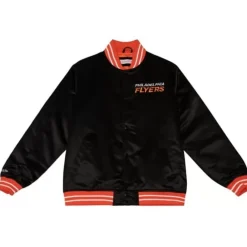 Apparel Mitchell & Ness Jackets & Outerwear-Heavyweight Satin Jacket Philadelphia Flyers