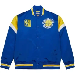 Apparel Mitchell & Ness Jackets & Outerwear-Heavyweight Satin Jacket Golden State Warriors
