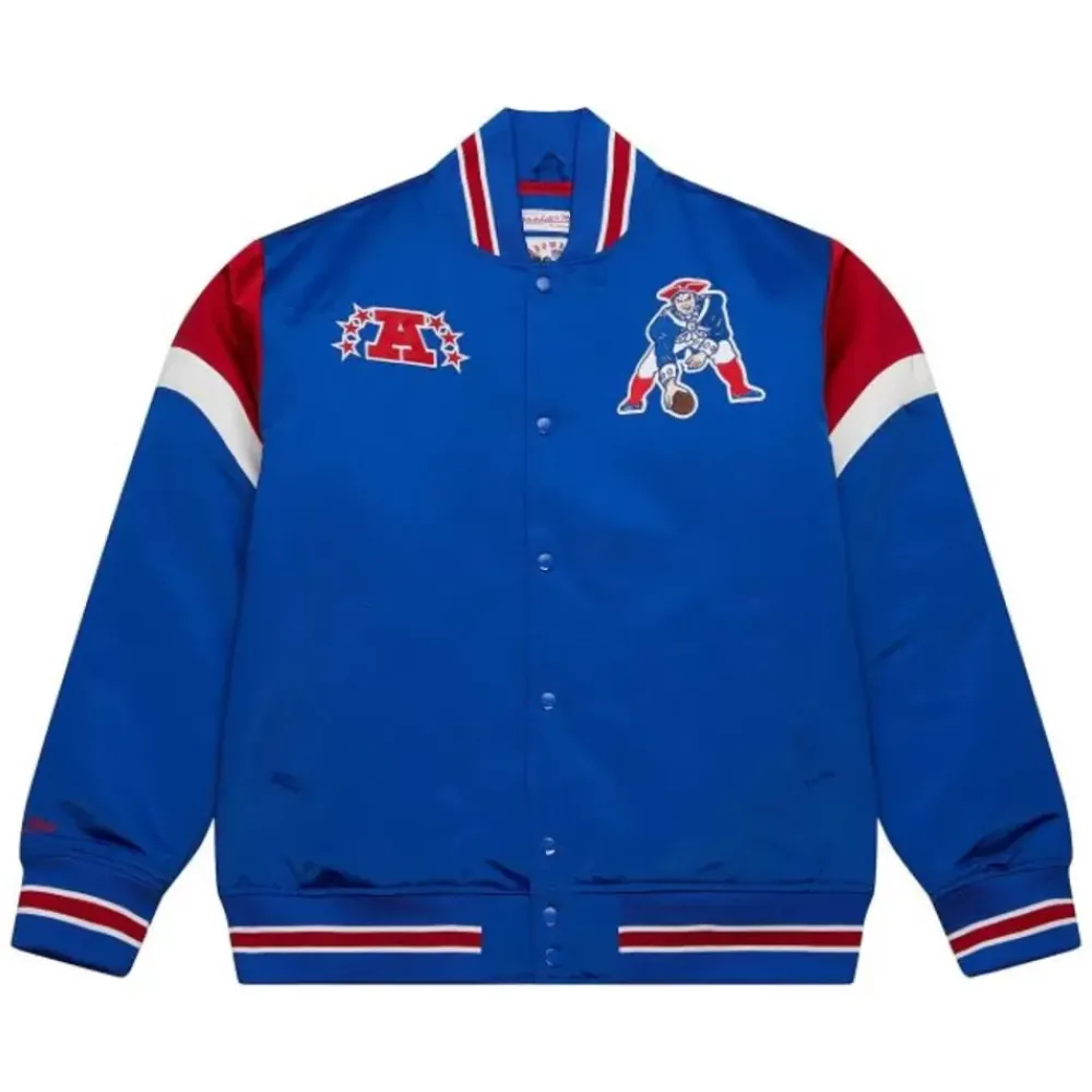 Apparel Mitchell & Ness Jackets & Outerwear-Heavyweight Satin Jacket New England Patriots