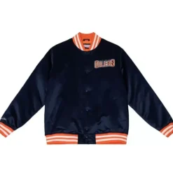 Apparel Mitchell & Ness Jackets & Outerwear-Heavyweight Satin Jacket Update Edmonton Oilers