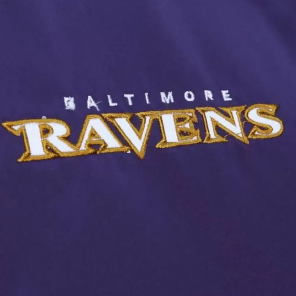 Apparel Mitchell & Ness Jackets & Outerwear-Heavyweight Satin Jacket Baltimore Ravens