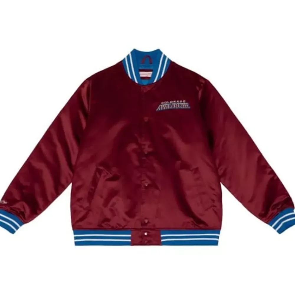 Apparel Mitchell & Ness Jackets & Outerwear-Heavyweight Satin Jacket Colorado Avalanche