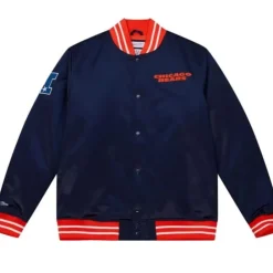 Apparel Mitchell & Ness Jackets & Outerwear-Heavyweight Satin Jacket Chicago Bears