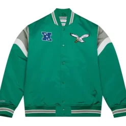 Apparel Mitchell & Ness Jackets & Outerwear-Heavyweight Satin Jacket Philadelphia Eagles