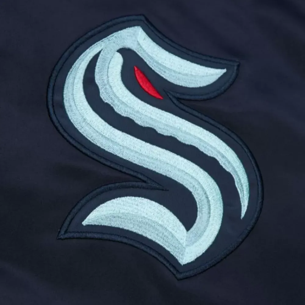 Apparel Mitchell & Ness Jackets & Outerwear-Heavyweight Satin Jacket Seattle Kraken