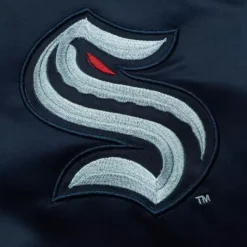 Apparel Mitchell & Ness Jackets & Outerwear-Heavyweight Satin Jacket Seattle Kraken