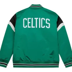 Apparel Mitchell & Ness Jackets & Outerwear-Heavyweight Satin Jacket Boston Celtics