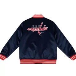 Apparel Mitchell & Ness Jackets & Outerwear-Heavyweight Satin Jacket Washington Capitals