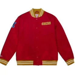 Apparel Mitchell & Ness Jackets & Outerwear-Heavyweight Satin Jacket San Francisco 49Ers