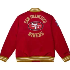 Apparel Mitchell & Ness Jackets & Outerwear-Heavyweight Satin Jacket San Francisco 49Ers