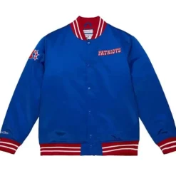 Apparel Mitchell & Ness Jackets & Outerwear-Heavyweight Satin Jacket New England Patriots