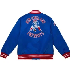 Apparel Mitchell & Ness Jackets & Outerwear-Heavyweight Satin Jacket New England Patriots