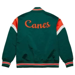 Apparel Mitchell & Ness Jackets & Outerwear-Heavyweight Satin Jacket University Of Miami
