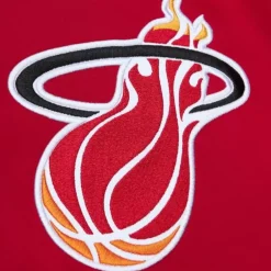 Apparel Mitchell & Ness Jackets & Outerwear-Heavyweight Satin Jacket Miami Heat