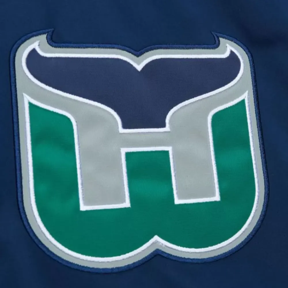 Apparel Mitchell & Ness Jackets & Outerwear-Heavyweight Satin Jacket Hartford Whalers