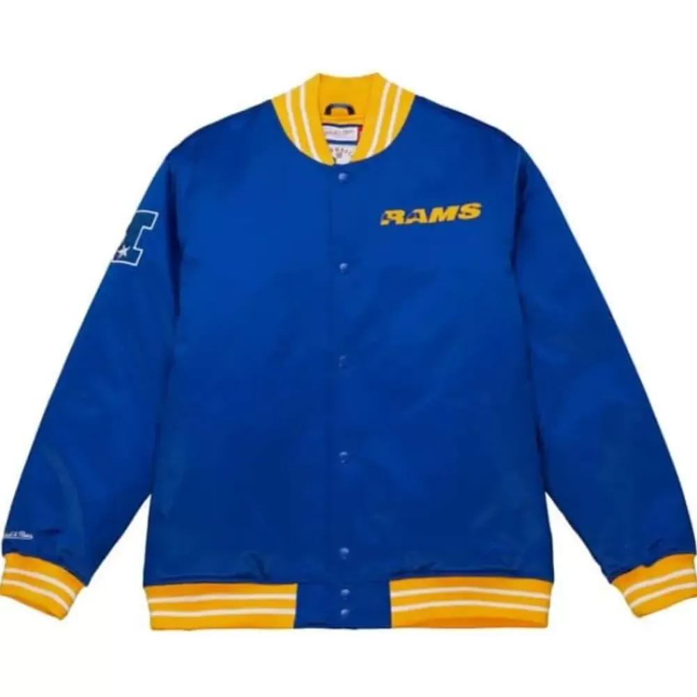 Apparel Mitchell & Ness Jackets & Outerwear-Heavyweight Satin Jacket Los Angeles Rams