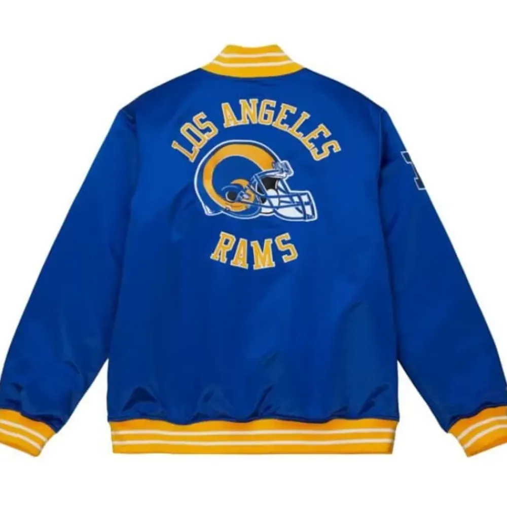 Apparel Mitchell & Ness Jackets & Outerwear-Heavyweight Satin Jacket Los Angeles Rams