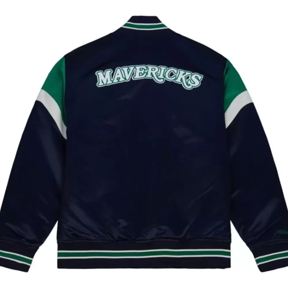 Apparel Mitchell & Ness Jackets & Outerwear-Heavyweight Satin Jacket Dallas Mavericks