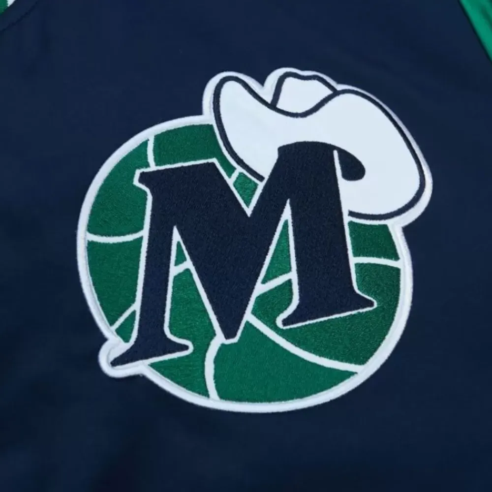 Apparel Mitchell & Ness Jackets & Outerwear-Heavyweight Satin Jacket Dallas Mavericks